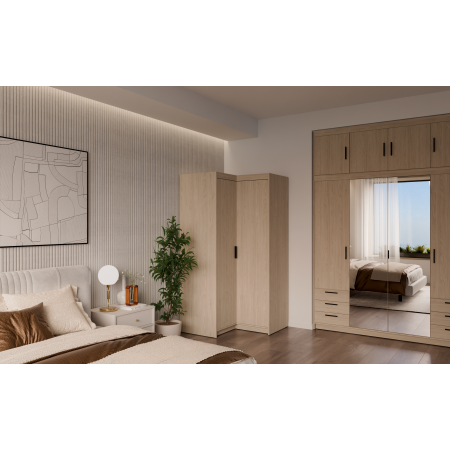 Szafa narożna dwudrzwiowa 98 cm TRINO dąb olejowany